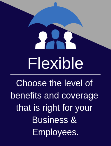 Choose the level of benefits and coverage that is right for your Business & Employees. 